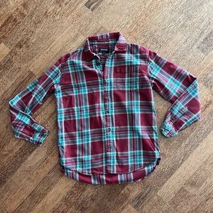 Diamond Supply Co. Heavyweights Flannel Long Sleeve Shirt Red Plaid Mens Medium